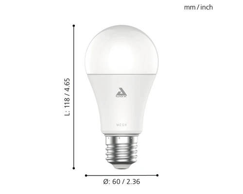 EGLO CROSSLINK-C LED Lamp E27/9W A60 Warmwit Mat - Afbeelding 4