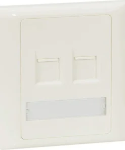 BLEIL Afdekplaat T.b.v. Keystone Module 2-voudig Wit