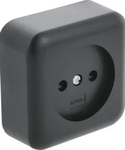 Q-LINK Opbouw Wandcontactdoos 1-voudig Zwart