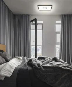 BRILONER LED Plafonniere 3390-015 Met Backlight 29x29 Cm Zwart