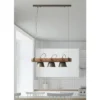 BRILLIANT Hanglamp Decca 3-lichts Hout-zwart