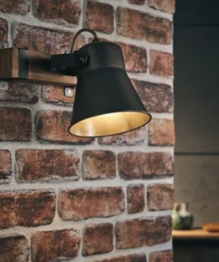 BRILLIANT Opbouwspot Op Balk Decca 1-lichts Zwart/bruin