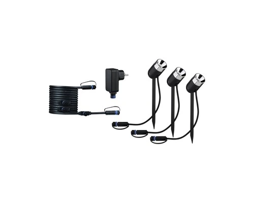PAULMANN Plug & Shine Grondspot Pike IP65 24V Antraciet (basisset) - Afbeelding 2