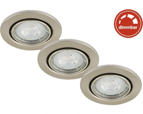 BRILONER LED Inbouwspot Set 7050 Ø 86 Mm Nikkel Mat, 3 Stuks - Afbeelding 3