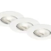 BRILONER LED Inbouwspot Set 7048 Ø 90 Mm Wit, 3 Stuks