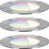 PAULMANN Plug & Shine ZigBee Grondinbouwspot Ø 98 Mm RGB+CCT IP65 24V Zilver (basissset)