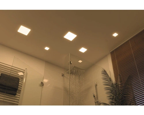 PAULMANN LED Inbouwspot VariFit Veluna 185x185 Mm IP44 Satijn - Afbeelding 3