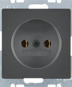 BERKER Q1 Inbouw Wandcontactdoos 1-voudig Antraciet