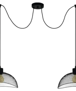 EGLO Hanglamp Pompeya 2-lichts Zwart