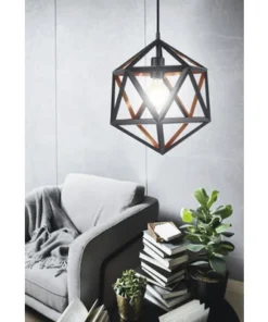 EGLO Hanglamp Embleton 1 Ø 30,5 Cm Zwart/koper