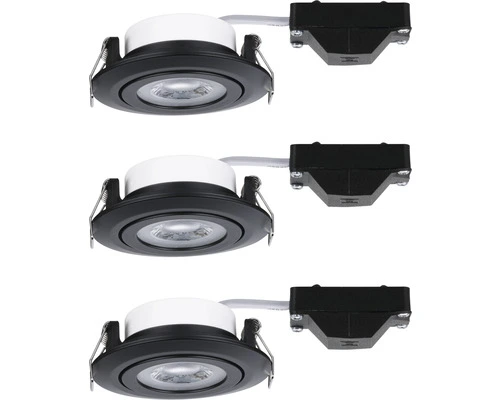 PAULMANN LED Inbouwspot Set Ø 82 Mm 3-traps Dimbaar Zwart, 3 Stuks - Afbeelding 4