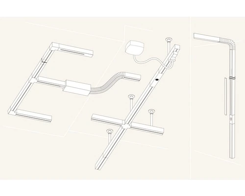 PAULMANN URail Basisset 2x100 Cm Zwart Mat - Afbeelding 3