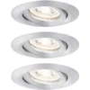 PAULMANN LED Inbouwspot Set Nova Mini Ø 66 Mm Aluminium, 3 Stuks