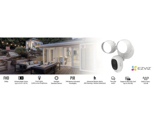 EZVIZ Schijnwerper Met Camera LC1C Wit - Afbeelding 8