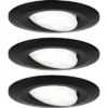 PAULMANN LED Inbouwspot Set Calla Ø 90 Mm Zwart, 3 Stuks