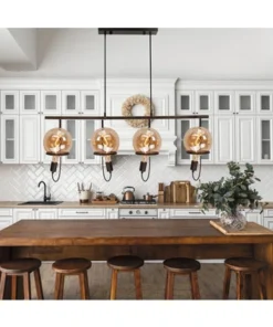 CHERICONI Hanglamp Anello 4-lichts Zwart