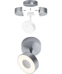 PAULMANN URail Ophanging Base Voor Afzonderlijke Spot Chroom Mat