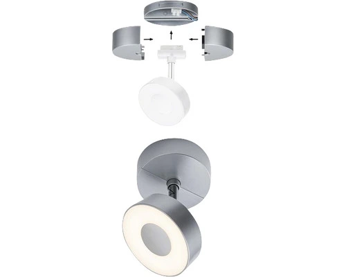 PAULMANN URail Ophanging Base Voor Afzonderlijke Spot Chroom Mat