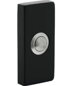 INTERSTEEL Beldrukker 65x30 Mm Zwart