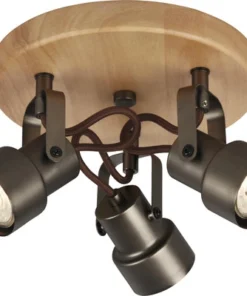 BRILONER LED Plafondspot 2872-035 3-lichts Grijs-hout