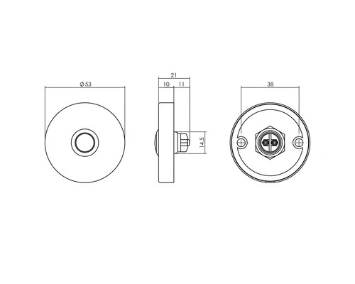 INTERSTEEL Beldrukker Ø 53 Mm RVS - Afbeelding 2