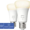 PHILIPS Hue White LED-lamp E27/9,5W A60 Warmwit, 2 Stuks