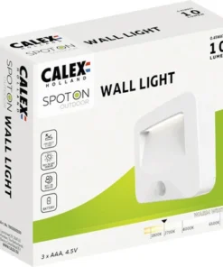 CALEX Spot On Outdoor Wandlamp Met Sensor Wit