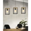 EGLO Hanglamp Libertad 3-lichts Zwart-hout