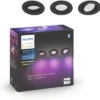 PHILIPS Hue White And Color Ambiance LED Inbouwspot Centura Ø 90 Mm Zwart, 3 Stuks