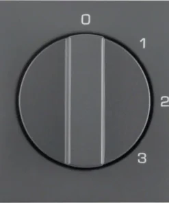 BERKER Q1 Centraalplaat Voor 3-standenschakelaar Antraciet