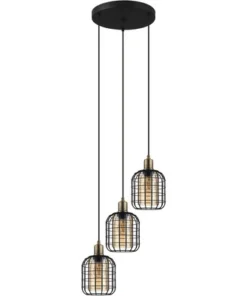 EGLO Hanglamp Chisle 3-lichts Zwart-brons