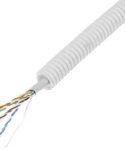 Q-LINK Flexibele Voorbedrade Buis Met UTP CAT6 Kabel 16 Mm 5/8" Grijs 50 M
