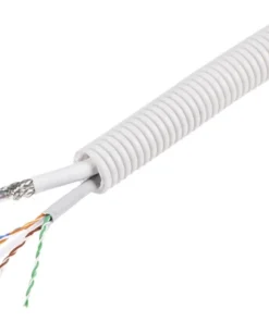 Q-LINK Flexibele Voorbedrade Buis Met UTP CAT6 + Coax Kabel 19 Mm 3/4" Grijs 50 M