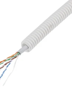 Q-LINK Flexibele Voorbedrade Buis Met UTP CAT6 Kabel 16 Mm 5/8" Grijs 25 M