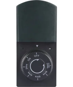 QLink Q-LINK Tijdschakelaar Met Countdown En Lichtsensor IP44 Zwart