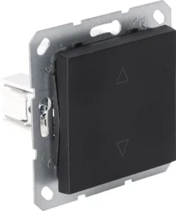 Q-LINK F-Line Inbouwelement Jaloezieschakelaar Zwart