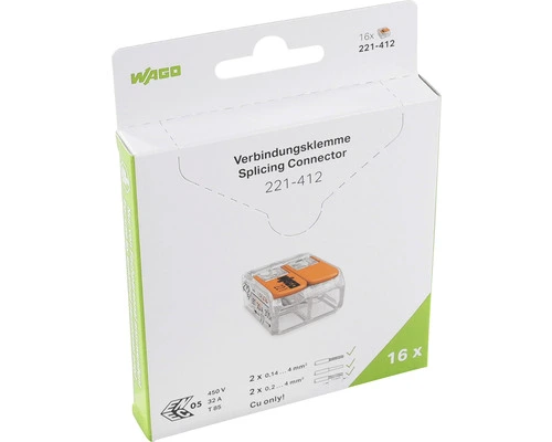 WAGO Verbindingsklem Compact 221-412, 16 Stuks - Afbeelding 3