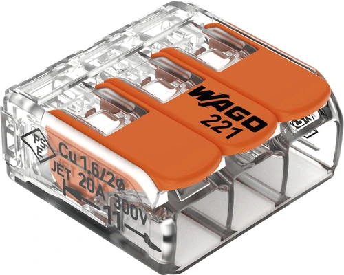WAGO Verbindingsklem Compact 221-413, 12 Stuks - Afbeelding 2