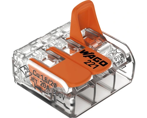 WAGO Verbindingsklem Compact 221-413, 12 Stuks