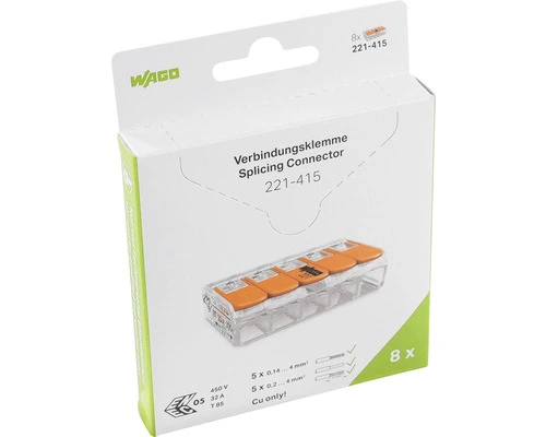 WAGO Verbindingsklem Compact 221-415, 10 Stuks - Afbeelding 2