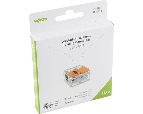 WAGO Verbindingsklem Compact 221-612, 10 Stuks - Afbeelding 2