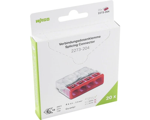 WAGO Lasklem Compact 2273-204, 20 Stuks - Afbeelding 2
