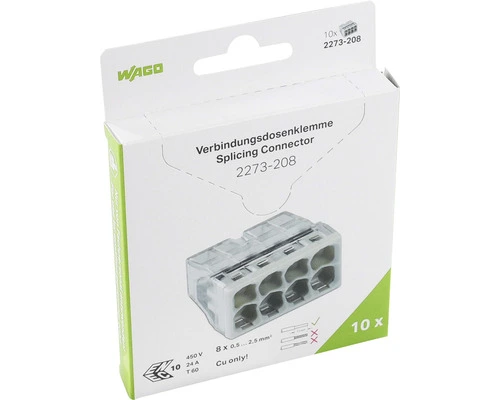 WAGO Lasklem Compact 2273-208, 10 Stuks - Afbeelding 2