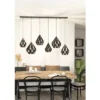 EGLO Hanglamp Carlton-1 6-lichts Zwart-koper