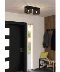 EGLO Plafondlamp Piedritas 2-lichts Zwart