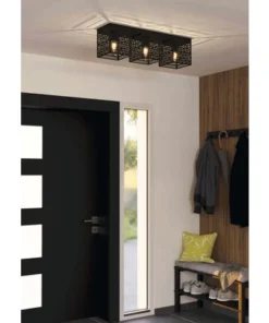 EGLO Plafondlamp Piedritas 3-lichts Zwart