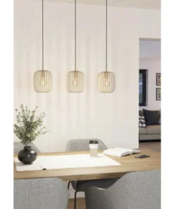 EGLO Hanglamp Romazzina 3-lichts Zandkleur
