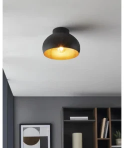 EGLO Plafondlamp Mogano-2 Ø 28 Cm Zwart-koper