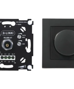 Q-LINK LED Dimmer 1-150 W (RC) + Dimmerknop Zwart