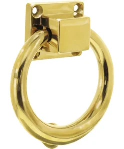 INTERSTEEL Deurklopper Ø 107 Mm Messing Ongelakt